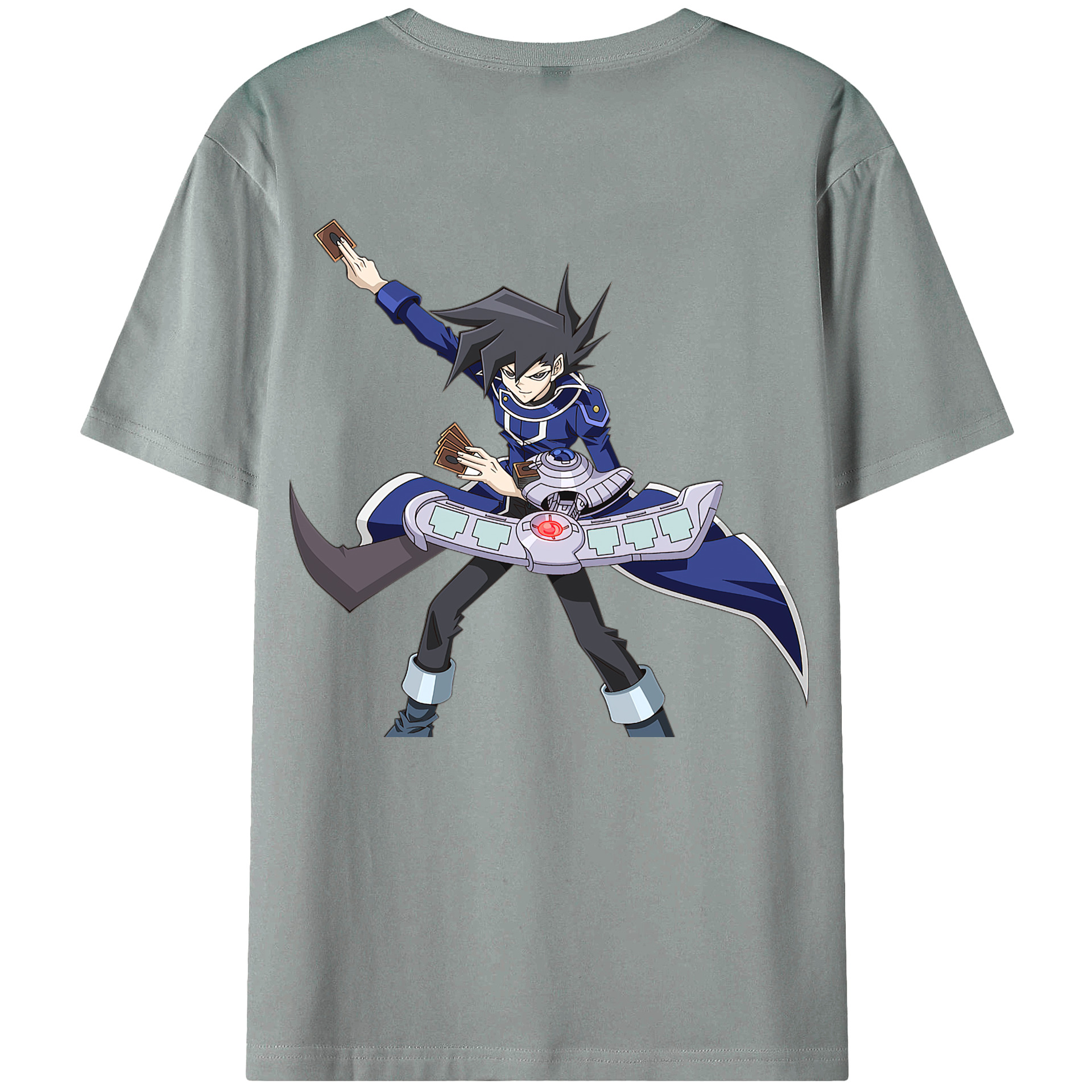 （画像用） 遊☆戯☆王 Yu-Gi-Oh! 綿100％ メンズ半袖Tシャツ（バックプリント） 通気性
